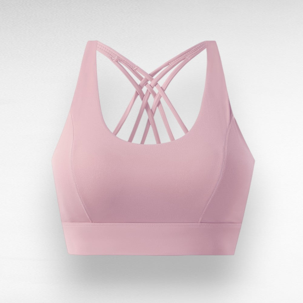 Sculpting Shockproof Cross-Back Sports Bra Bean Pink / M