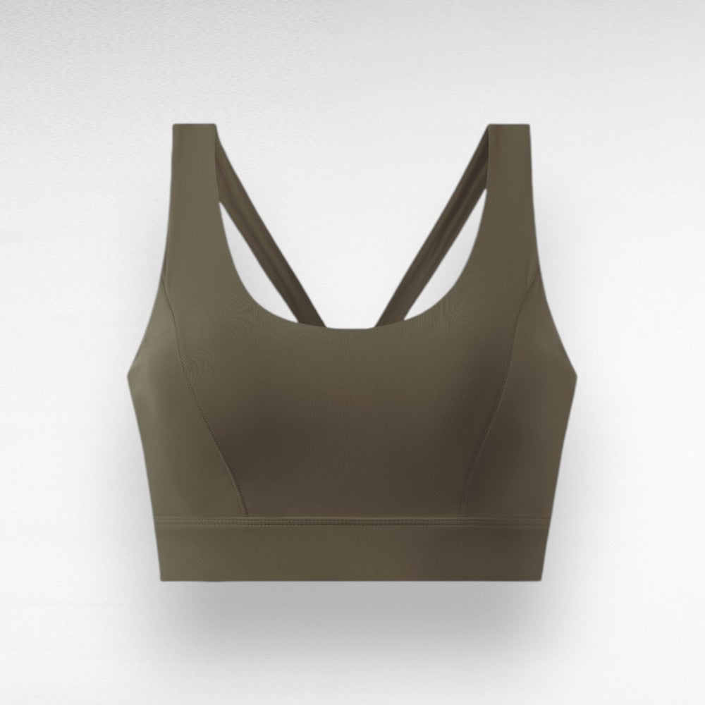 Sculpting Shockproof Sports Bra Coffee / M