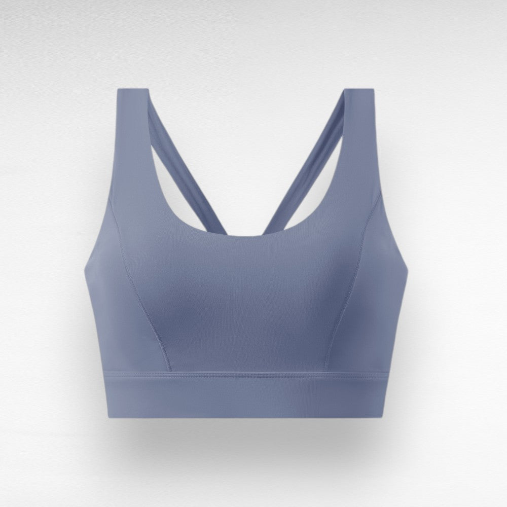 Sculpting Shockproof Sports Bra Grey Blue / M