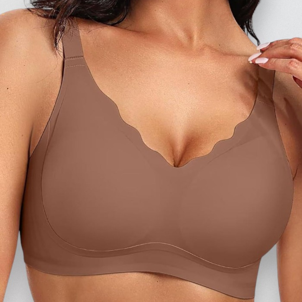 Sculpting Wireless Push Up Bra Brown / S