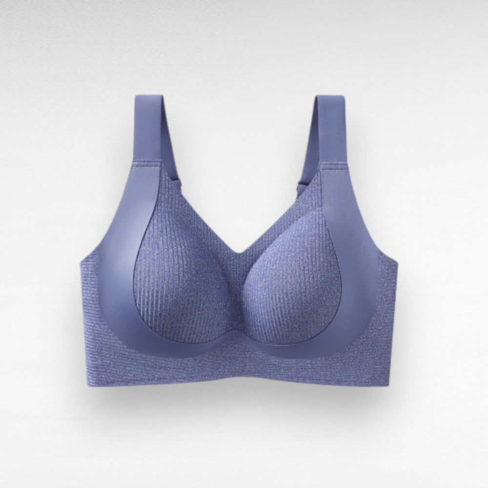 Sculpting Wireless Ribbed Push-Up Bra V2.0 Denim Blue / M
