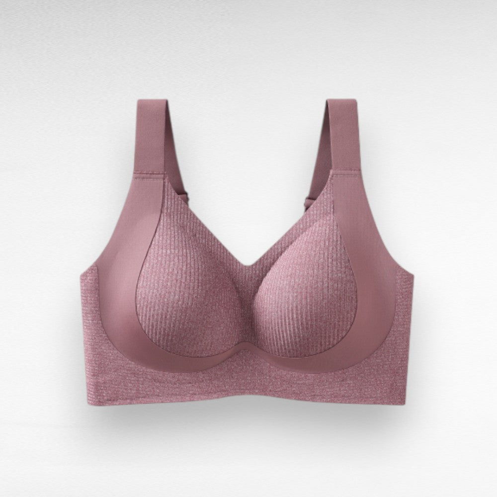 Sculpting Wireless Ribbed Push-Up Bra V2.0 Denim Red / M