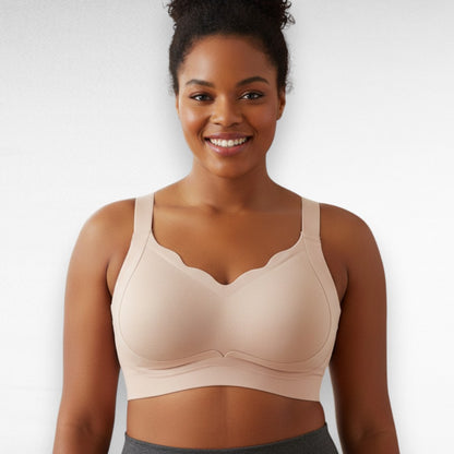Sculpting Wireless Scalloped Breathable Support Bra