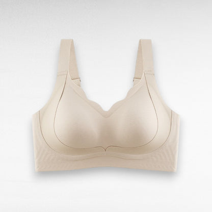 Sculpting Wireless Scalloped Breathable Support Bra Beige / M