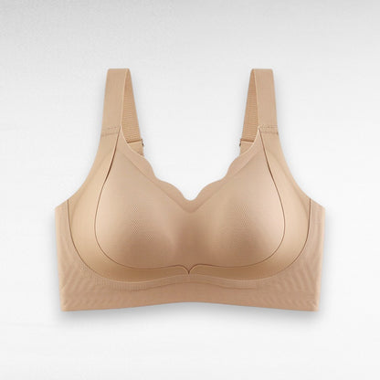 Sculpting Wireless Scalloped Breathable Support Bra Caramel / M