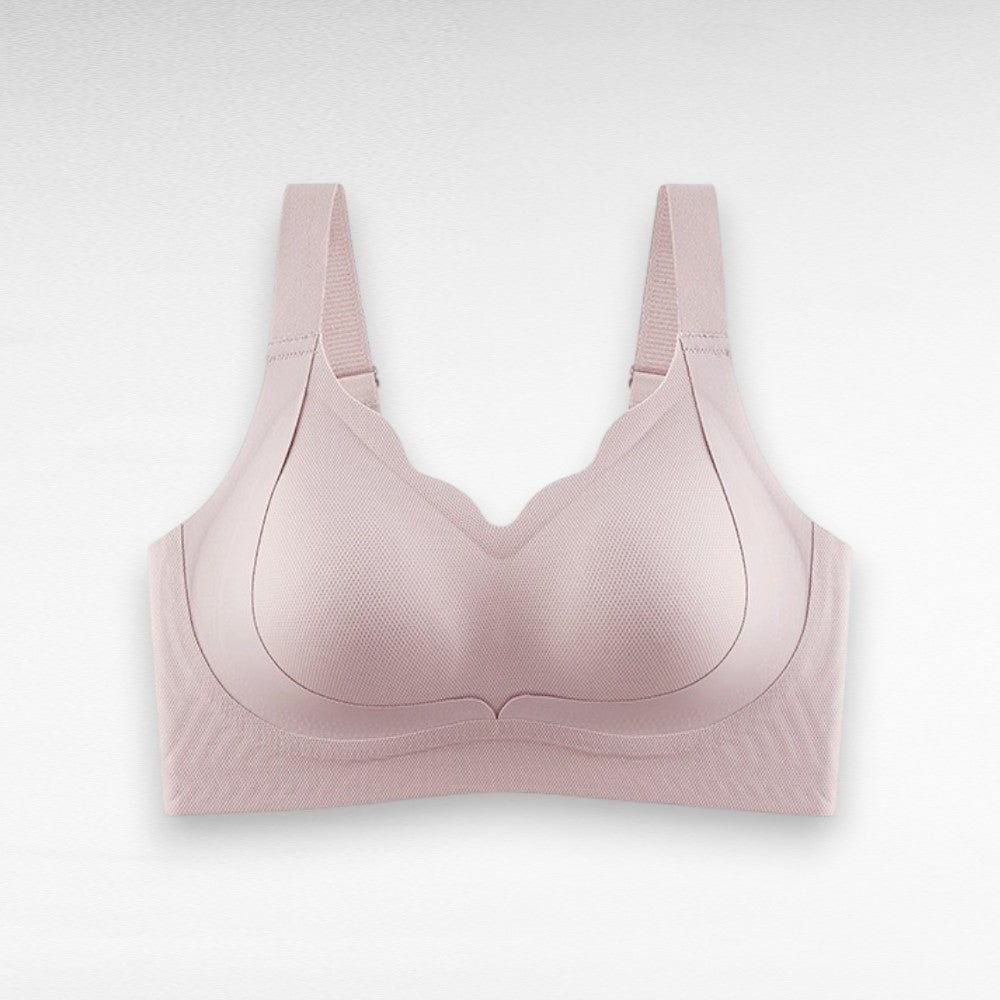 Sculpting Wireless Scalloped Breathable Support Bra Taro Pink / M