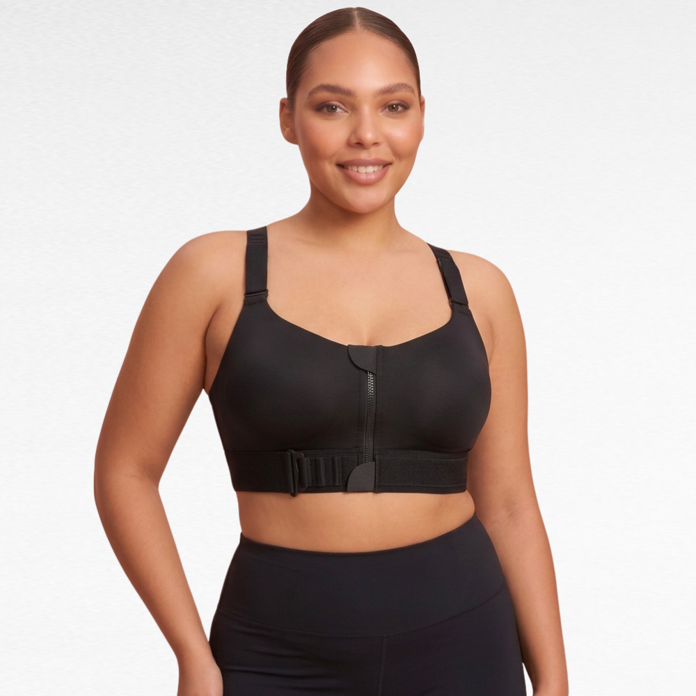 Upgraded High Support Sports Bra Black / S