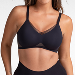 Wireless CrossOver Support Bra Black / S