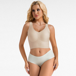 Wireless Longline Smoothing Bra Bras Beige / M