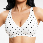 Wireless Polka Dot Bra White Polka Dot / S