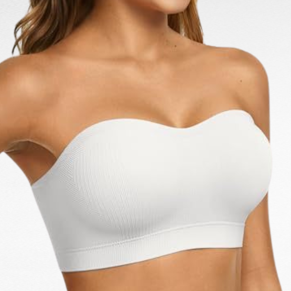 Wireless Strapless Band Bra White / XS