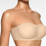 Wireless Strapless Push-Up Bandeau Bra Beige / S