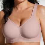 Wireless V-Neck Full Coverage Bra Bras Dusty Rose / S