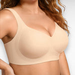 Wireless V-Neck Full Coverage Bra Bras Nude / S