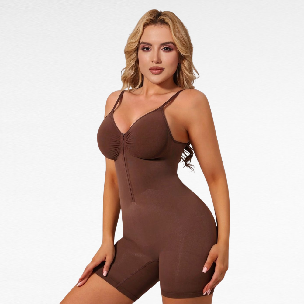 Zip-Front Shaping Bodysuit Bodysuits